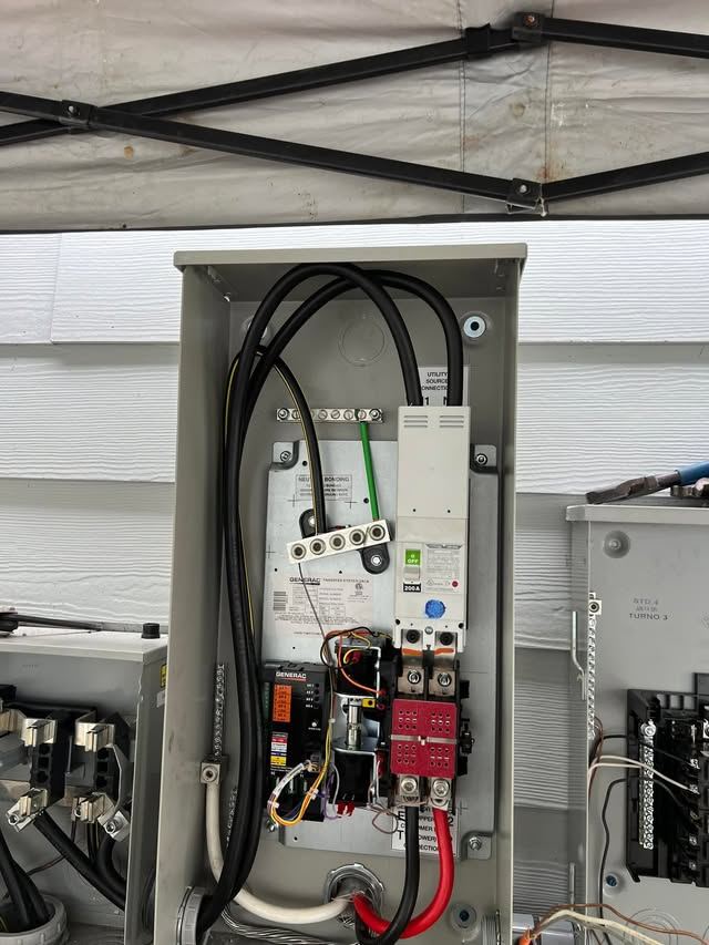 Open enclosure with breakers and disconnect gear